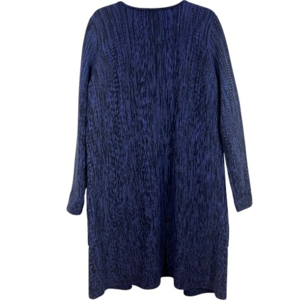Hugo Boss Long Ribbed Cardigan Blue Size Medium Pre-Loved - Picture 5 of 6